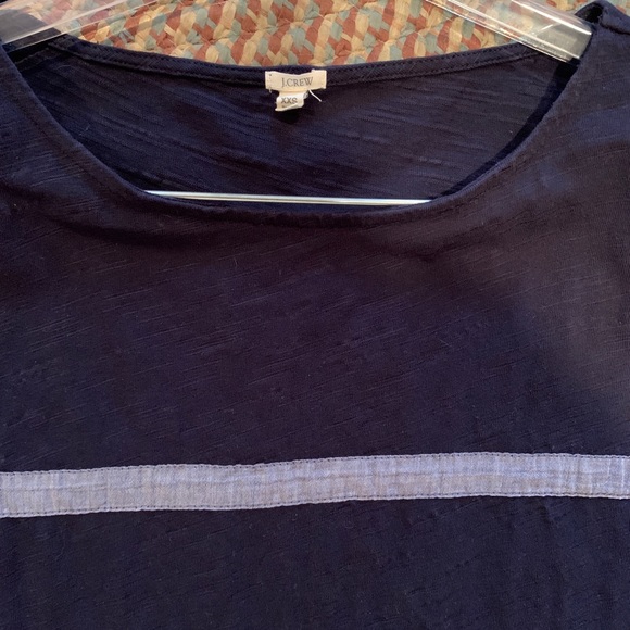 👔HP👔 J Crew Chambray Striped Tee Shirt Size XXS - Picture 4 of 6